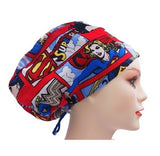 Super Woman,Supergirl,Batgirl Euro Scrub Cap Doctor Hospital Surgical ODP Vet