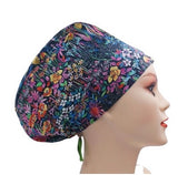 New Floral Euro Scrub Cap Doctor Hospital Surgical ODP Vet
