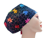 Autism Awareness Euro Scrub Cap Doctor Hospital Surgical ODP Vet