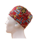 Batman Spiderman Men's Velcro Closure Adjustable Scrub Cap Doctor Theatre Nurse Hospital Paediatric Vet Surgical