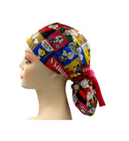 Peanuts with Wood stock 2 Ponytail Scrub Cap Doctor Theatre Nurse Hospital Paediatric Vet Surgical