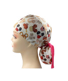 Mickey & Minnie 5 Ponytail Scrub Cap Doctor Theatre Nurse Hospital Paediatric Vet Surgical