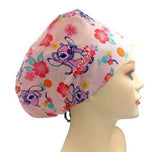 Disney Angel Aloha Stitch Hawaii Euro Scrub Cap Doctor Hospital Surgical ODP Vet