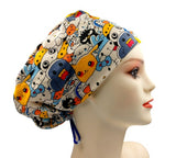 Japanese Anime 1 Jersey Knit Comfy Euro Toggle Scrub Cap Doctor Theatre Nurse Hospital Paediatric Vet Surgical