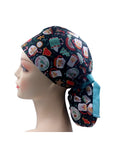 Christmas Gifts,Greeting,Snowman 2 Ponytail Scrub Cap Doctor Theatre Nurse Hospital Paediatric Vet Surgical