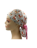 Animals Ponytail Scrub Cap Doctor Theatre Nurse Hospital Paediatric Vet Surgical
