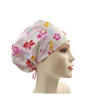 Japanese Floral Euro Scrub Cap Doctor Hospital Surgical ODP Vet