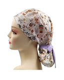 Morning Coffee Times Ponytail Scrub Cap Doctor Theatre Nurse Hospital Paediatric Vet Surgical