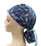 Mermaid Ocean world Ponytail Scrub Cap Doctor Theatre Nurse Hospital Paediatric Vet Surgical