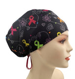 Breast Cancer Awareness  Euro Scrub Cap Doctor Hospital Surgical ODP Vet