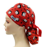 Betty Boop King Features Patchwork Ponytail Scrub Cap Doctor Theatre Nurse Hospital Paediatric Vet Surgical