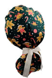 NEW Christmas Gingerbread Kids Ponytail Scrub Cap Doctor Theatre Nurse Hospital Paediatric Vet Surgical