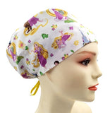 Disney Princess All Around 1 Euro Scrub Cap Doctor Hospital Surgical ODP Vet