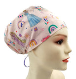 Disney Princess All Around 1 Euro Scrub Cap Doctor Hospital Surgical ODP Vet