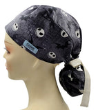 New Nightmare Before Christmas Jack & Bats Ponytail Scrub Cap Doctor Theatre Nurse Hospital Paediatric Vet Surgical