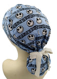New Nightmare Before Christmas Jack Stripes Ponytail Scrub Cap Doctor Theatre Nurse Hospital Paediatric Vet Surgical