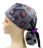Nightmare Before Christmas All characters 2 Ponytail Scrub Cap Doctor Theatre Nurse Hospital Paediatric Vet Surgical