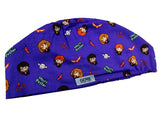 New Kawaii Harry Potter Purple Euro Scrub Cap Doctor Hospital Surgical ODP Vet