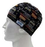 New Back to The Future Powered by time Machine Men's Velcro Closure Adjustable Scrub Cap Doctor Theatre Nurse Hospital Paediatric Vet Surgical