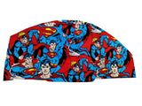 New Superman D C Comics Men's Velcro Closure Adjustable Scrub Cap Doctor Theatre Nurse Hospital Paediatric Vet Surgical