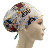 New Wonder Woman Save the Day Euro Scrub Cap Doctor Hospital Surgical ODP Vet