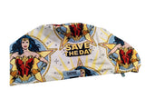 New Wonder Woman Save the Day Euro Scrub Cap Doctor Hospital Surgical ODP Vet