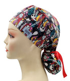 Nightmare before Christmas 4 Ponytail Scrub Cap Doctor Theatre Nurse Hospital Paediatric Vet Surgical