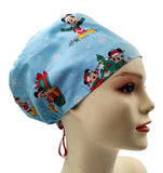 Christmas Mickey & Friends Christmas Days Euro Scrub Cap Doctor Hospital Surgical ODP Vet