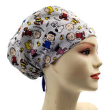 New Peanuts Friends with Names Euro Scrub Cap Doctor Hospital Surgical ODP Vet