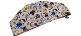 New Peanuts Friends with Names Euro Scrub Cap Doctor Hospital Surgical ODP Vet