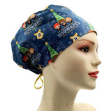 New Harry P Hogwarts Christmas Euro Scrub Cap Doctor Hospital Surgical ODP Vet