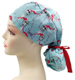 Nightmare Before Christmas All characters 2 Ponytail Scrub Cap Doctor Theatre Nurse Hospital Paediatric Vet Surgical