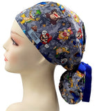 New Super Mario Brother with Friends in Grey Ponytail Scrub Cap Doctor Theatre Nurse Hospital Paediatric Vet Surgical