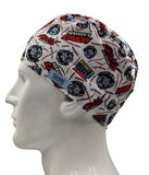 New Back to The Future All Characters Men's Velcro Closure Adjustable Scrub Cap Doctor Theatre Nurse Hospital Paediatric Vet Surgical