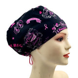 Breast Cancer Awareness Celebrate Smile Suceed Euro Scrub Cap Doctor Hospital Surgical ODP Vet