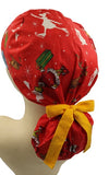Merry Grinchmas & friends 1 Ponytail Scrub Cap Doctor Theatre Nurse Hospital Paediatric Vet Surgical