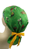 How the Grinch Stole Christmas Green Ponytail Scrub Cap Doctor Theatre Nurse Hospital Paediatric Vet Surgical