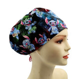 New Angel Aloha Stitch Midnight Euro Scrub Cap Doctor Hospital Surgical ODP Vet