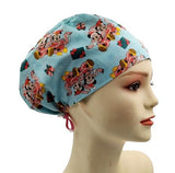 New Mickey & Friends Present Wrap Euro Scrub Cap Doctor Hospital Surgical ODP Vet