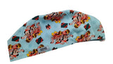 New Mickey & Friends Present Wrap Euro Scrub Cap Doctor Hospital Surgical ODP Vet