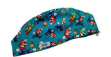 New Super Mario Brothers Turquoise Blue Euro Scrub Cap Doctor Hospital Surgical ODP Vet