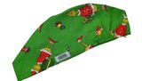 New Dr. Seuss The Grinch Merry Christmas 4  Euro Scrub Cap Doctor Hospital Surgical ODP Vet