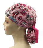 New 101 Dalmatians Pink Patchwork Ponytail Scrub Cap Doctor Theatre Nurse Hospital Paediatric Vet Surgical