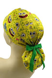 New Spongebob Ponytail Scrub Cap Doctor Theatre Nurse Hospital Paediatric Vet Surgical