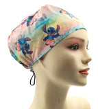 New Angel Aloha Stitch Tie Dye Euro Scrub Cap Doctor Hospital Surgical ODP Vet