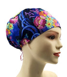 New Free Spirit Floral Euro Scrub Cap Doctor Hospital Surgical ODP Vet