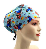 New Super Mario Brothers Lt. Blue Euro Scrub Cap Doctor Hospital Surgical ODP Vet