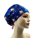 Dr Nurse Kitty  Euro Scrub Cap Doctor Hospital Surgical ODP Vet