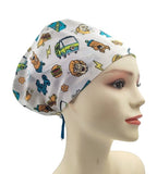 New SCOOBY-DOO White Euro Scrub Cap Doctor Hospital Surgical ODP Vet