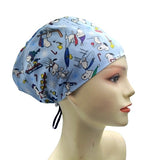 New Groovy Peanuts Gang Snoopy Skating 2 Euro Scrub Cap Doctor Hospital Surgical ODP Vet